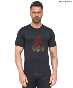 MĘSKI T-SHIRT Z WEŁNY MERINO OUTDOOR WOOL PRO OGNISKO